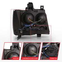 Load image into Gallery viewer, ANZO 07-14 Chevy Tahoe Projector Headlights w/ Plank Style Design Black w/ Amber ANZO ANZ111402