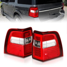 Load image into Gallery viewer, ANZO 07-17 For Expedition LED Taillights w/ Light Bar Chrome Housing Red/Clear Lens ANZO ANZ311410