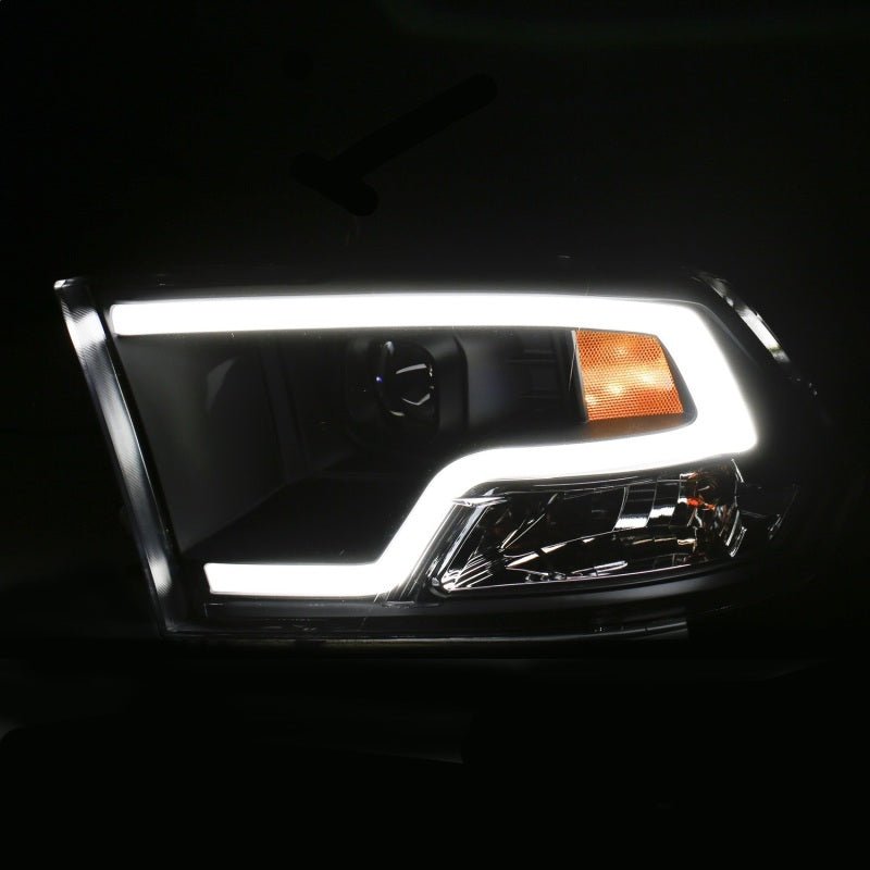 ANZO 09-18 Dodge Ram 1500 Plank Style Projector Headlights Black w/ Halo ANZO ANZ111404