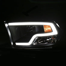 Load image into Gallery viewer, ANZO 09-18 Dodge Ram 1500 Plank Style Projector Headlights Black w/ Halo ANZO ANZ111404