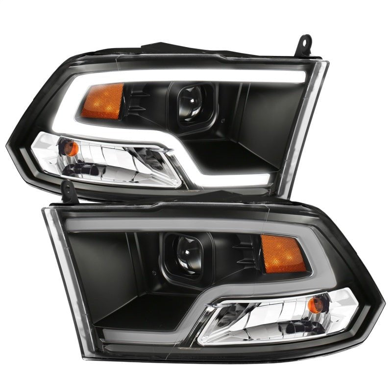 ANZO 09-18 Dodge Ram 1500 Plank Style Projector Headlights Black w/ Halo ANZO ANZ111404