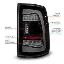 Load image into Gallery viewer, ANZO 09-18 Dodge Ram 1500 Sequential LED Taillights Smoke Black w/Switchback Amber Signal ANZO ANZ311472