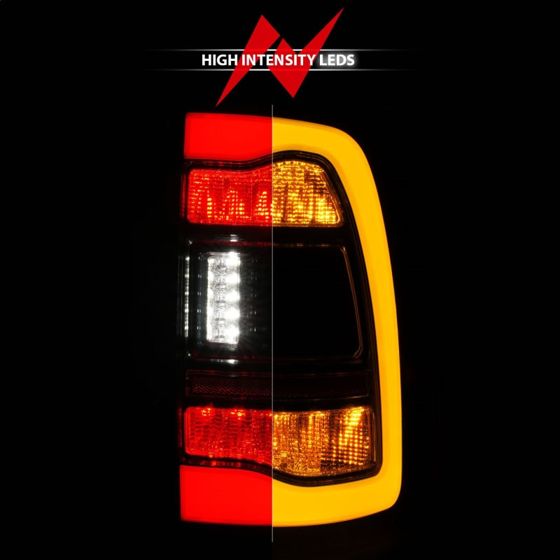 ANZO 09-18 Dodge Ram 1500 Sequential LED Taillights Smoke Black w/Switchback Amber Signal ANZO ANZ311472