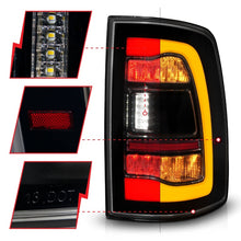 Load image into Gallery viewer, ANZO 09-18 Dodge Ram 1500 Sequential LED Taillights Smoke Black w/Switchback Amber Signal ANZO ANZ311472