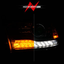Load image into Gallery viewer, ANZO 09-18 Dodge Ram 1500/2500/3500 LED Plank Style Headlights Switchback + Sequential - Matte Black ANZO ANZ111609