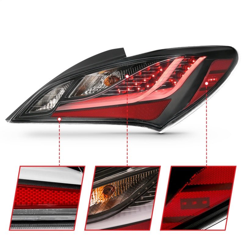 ANZO 10-13 Hyundai Genesis 2DR LED Taillights Smoke ANZO ANZ321347
