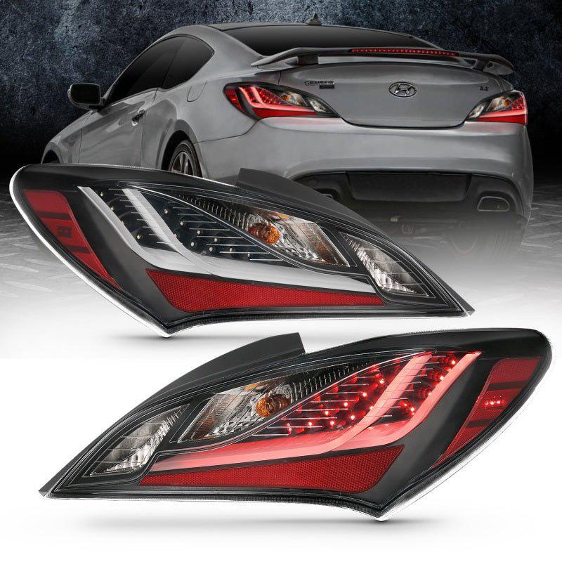 ANZO 10-13 Hyundai Genesis 2DR LED Taillights Smoke - Black Ops Auto Works