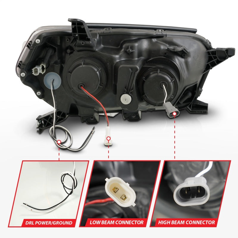 ANZO 10-13 Toyota 4Runner Projector Headlights - Black ANZO ANZ111602