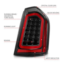 Load image into Gallery viewer, ANZO 11-14 Chrysler 300 LED Taillights Black w/ Sequential ANZO ANZ321343