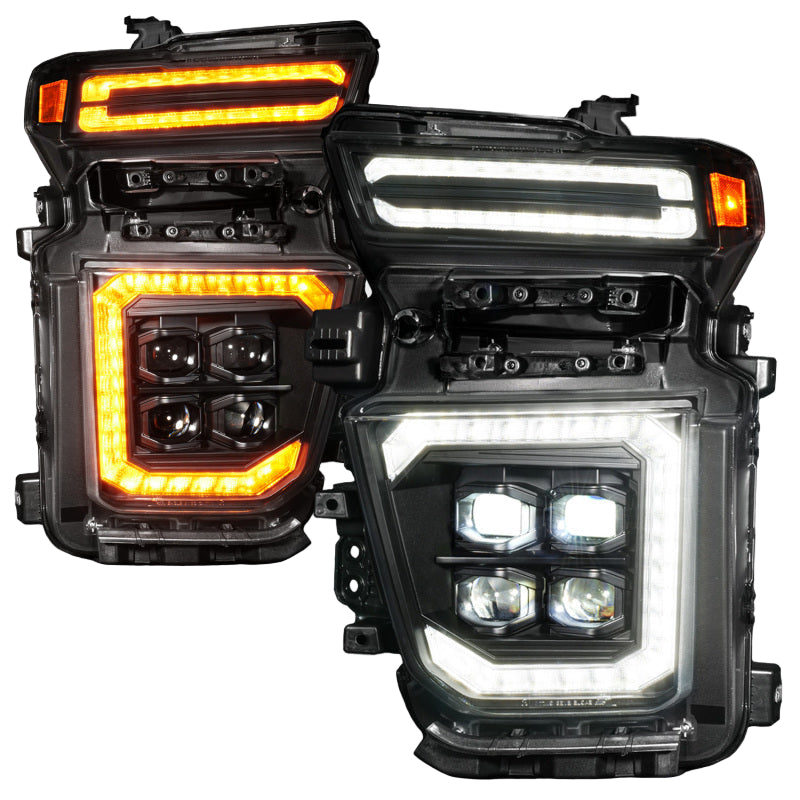 ANZO Z-Series black passenger headlight installed on 2020–2023 Silverado 3500HD