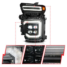 Load image into Gallery viewer, ANZO Z-Series black passenger headlight installed on 2020–2023 Silverado 3500HD