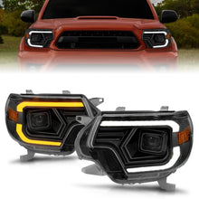Load image into Gallery viewer, ANZO 12-15 Toyota Tacoma Projector Headlights - w/ Light Bar Switchback Black Housing ANZO ANZ111556