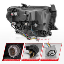 Load image into Gallery viewer, ANZO 14-21 Toyota Tundra (OE Halogen w/LED DRL) LED Crystal Headlights w/ Switchback &amp; DRL - Blk ANZO ANZ111533
