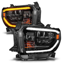 Load image into Gallery viewer, ANZO 14-21 Toyota Tundra (OE Halogen w/LED DRL) LED Crystal Headlights w/ Switchback &amp; DRL - Blk ANZO ANZ111533