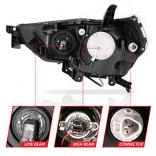 Load image into Gallery viewer, ANZO 14-23 Toyota 4 Runner Plank Style Projector Headlights Chrome w/ Amber ANZO ANZ111417