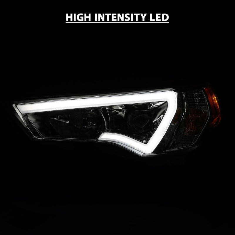 ANZO 14-23 Toyota 4 Runner Plank Style Projector Headlights Chrome w/ Amber ANZO ANZ111417