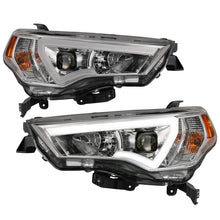 Load image into Gallery viewer, ANZO 14-23 Toyota 4 Runner Plank Style Projector Headlights Chrome w/ Amber ANZO ANZ111417