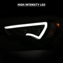 Load image into Gallery viewer, ANZO 14+ Toyota 4 Runner Plank Style Projector Headlights Black w/ Amber ANZO ANZ111416