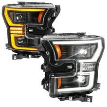 Load image into Gallery viewer, ANZO ANZO 15-17 Ford F-150 (Factory Halogen Model ONLY) Full LED Proj Headlights Init/SeqSig Black- Pair