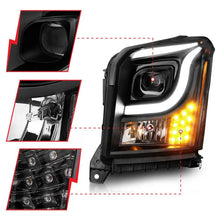 Load image into Gallery viewer, Anzo 15-17 GMC Yukon/Yukon XL Projector Headlights Black Housing/Clear Lens (w/ Light Bars) ANZO ANZ111535
