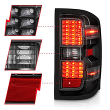 Load image into Gallery viewer, ANZO 15-19 Chevy Silverado 2500HD/3500HD (Factory Halogen Only) LED Tail Lights Black w/Clear Lens ANZO ANZ311423