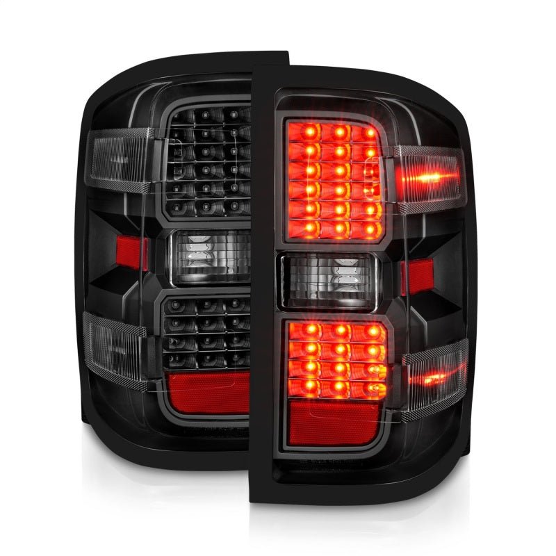 ANZO 15-19 Chevy Silverado 2500HD/3500HD (Factory Halogen Only) LED Tail Lights Black w/Clear Lens ANZO ANZ311423