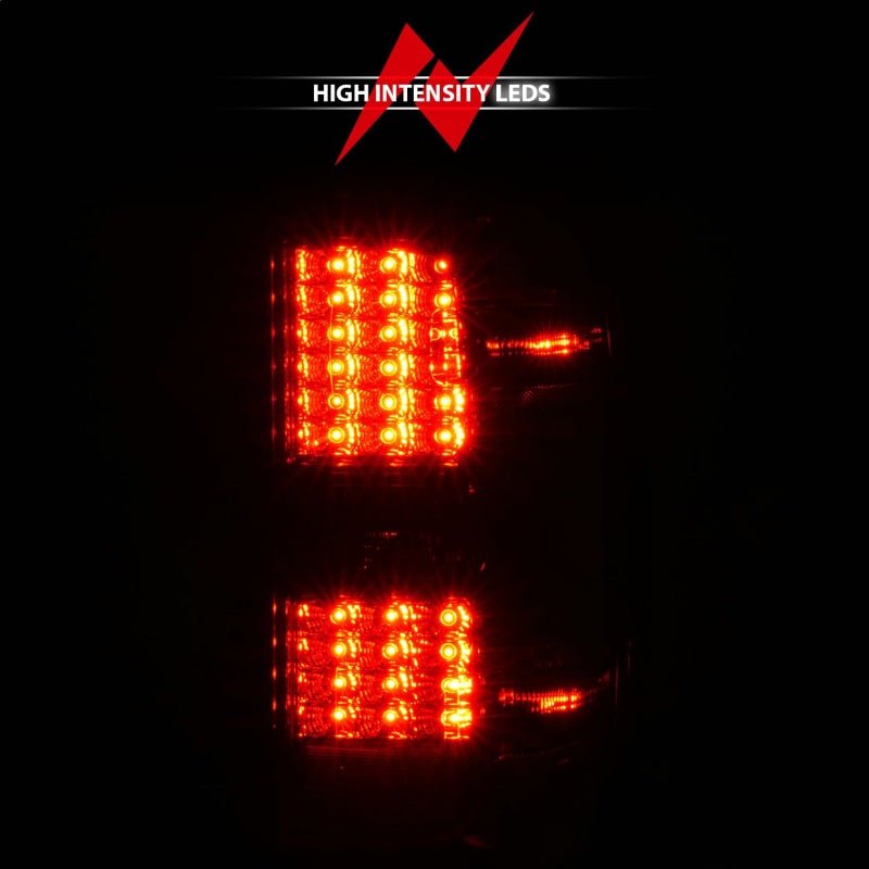 ANZO 15-19 Chevy Silverado 2500HD/3500HD (Factory Halogen Only) LED Tail Lights Smoke w/Clear Lens - Black Ops Auto Works