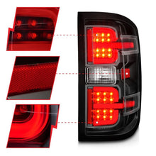 Load image into Gallery viewer, ANZO 15-19 Chevy Silverado 2500HD/3500HD (Halgn Only) LED Tail Lights w/Black Light Bar &amp; Clear Lens ANZO ANZ311425
