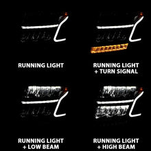 Load image into Gallery viewer, ANZO 15-20 Chevy Tahoe/Suburban LED Light Bar Style Headlights Black w/Sequential w/DRL w/Amber ANZO ANZ111478