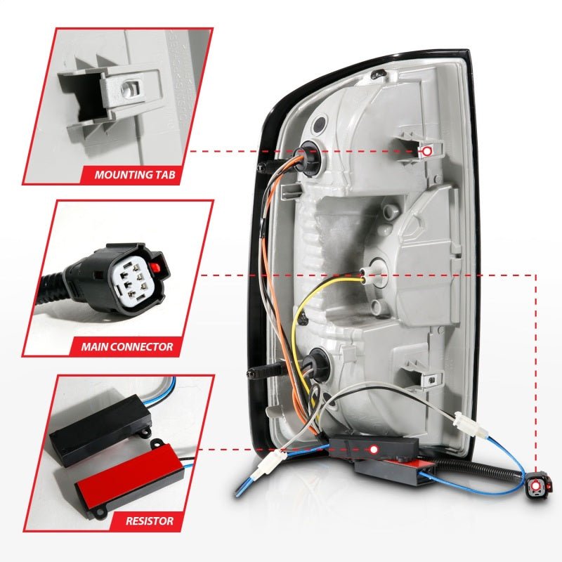 ANZO 15-21 Chevrolet Colorado Full LED Tail Lights w/ Red Lightbar Black Housing Clear Lens ANZO ANZ311432