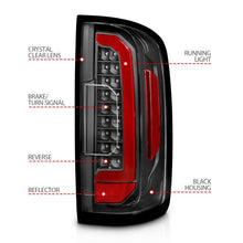 Load image into Gallery viewer, ANZO 15-21 Chevrolet Colorado Full LED Tail Lights w/ Red Lightbar Black Housing Clear Lens ANZO ANZ311432