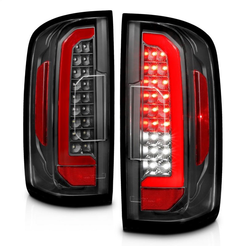 ANZO 15-21 Chevrolet Colorado Full LED Tail Lights w/ Red Lightbar Black Housing Clear Lens ANZO ANZ311432