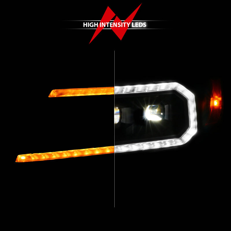 ANZO 15-22 Chevy Colorado Blk Housing Full LED DRL Projector Headlight w/ Sequential Light Bar ANZO ANZ111634