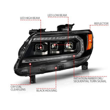 Load image into Gallery viewer, ANZO 15-22 Chevy Colorado Full LED Headlights w/ Initiation (Amber DRL) - Black ANZO ANZ111641