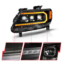 Load image into Gallery viewer, ANZO 15-22 Chevy Colorado Full LED Headlights w/ Initiation (Amber DRL) - Black ANZO ANZ111641