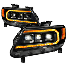 Load image into Gallery viewer, ANZO 15-22 Chevy Colorado Full LED Headlights w/ Initiation (Amber DRL) - Black ANZO ANZ111641