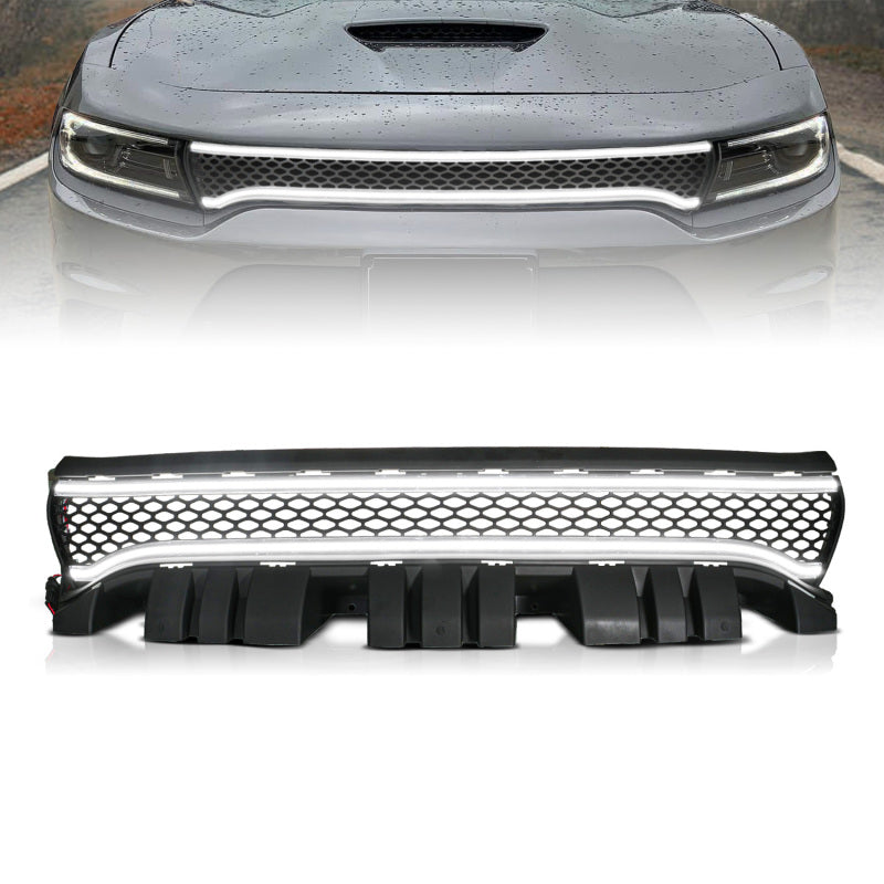 ANZO 15-23 Dodge Charger Black LED Grille w/ Initiation & Running Light/DRL Bar ANZO ANZ901028