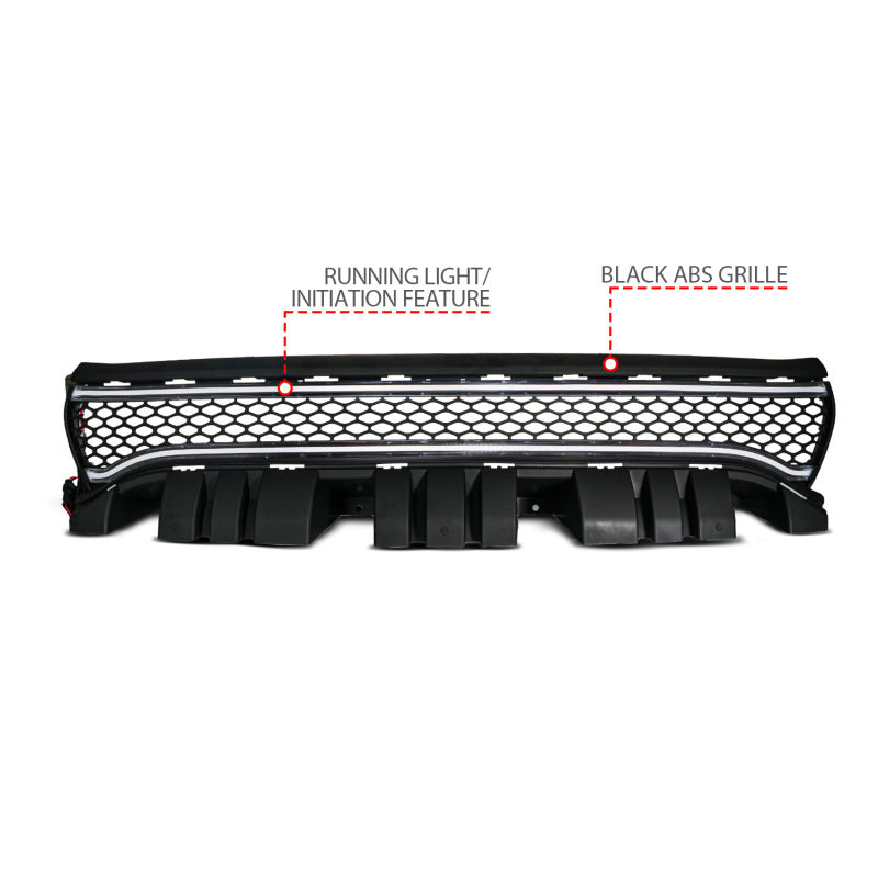 ANZO 15-23 Dodge Charger Black LED Grille w/ Initiation & Running Light/DRL Bar ANZO ANZ901028