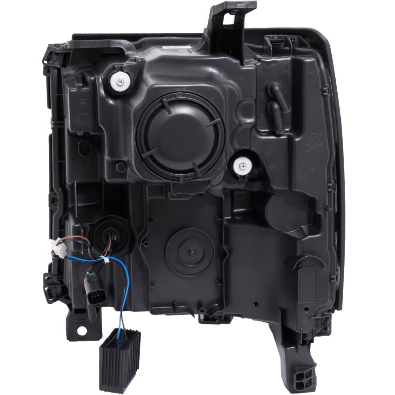 ANZO 16-17 Chevy Silverado 1500 Projector Headlights Plank Style Design Chrome w/ Amber - Black Ops Auto Works