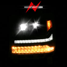 Load image into Gallery viewer, ANZO 16-18 Chevy Silverado 1500 (Factory HID Models ONLY) Full LED Proj Headlights Black - Pair ANZO ANZ111622A