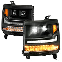 Load image into Gallery viewer, ANZO 16-18 Chevy Silverado 1500 (Factory HID Models ONLY) Full LED Proj Headlights Black - Pair ANZO ANZ111622A