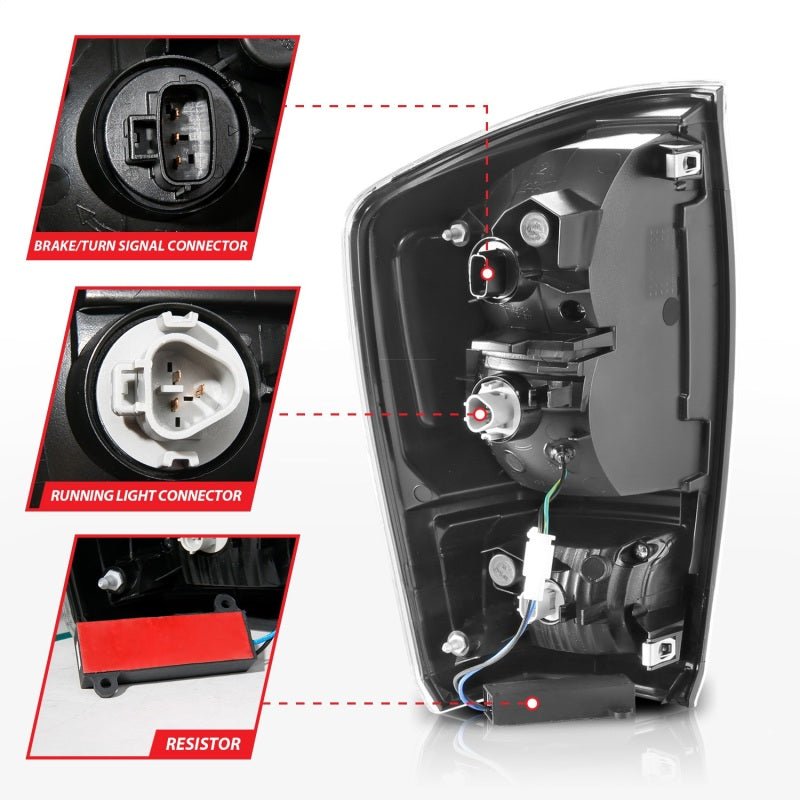ANZO 16-21 Toyota Tacoma LED Tail Lights - w/ Light Bar Sequential Black Housing & Smoke Lens ANZO ANZ311401