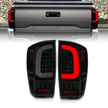 Load image into Gallery viewer, ANZO 16-21 Toyota Tacoma LED Tail Lights - w/ Light Bar Sequential Black Housing &amp; Smoke Lens - Black Ops Auto Works