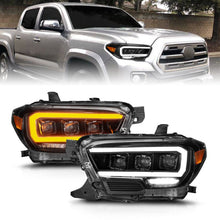 Load image into Gallery viewer, ANZO 16-22 Toyota Tacoma SR/SR5 ONLY Full LED Proj Headlights w/Light Bar Seq. Blk w/Initiation Lgt ANZO ANZ111562