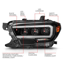 Load image into Gallery viewer, ANZO 16-22 Toyota Tacoma SR/SR5 ONLY Full LED Proj Headlights w/Light Bar Seq. Blk w/Initiation Lgt ANZO ANZ111562