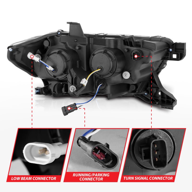 ANZO 16-22 Toyota Tacoma SR/SR5 ONLY Full LED Proj Headlights w/Light Bar Seq. Blk w/Initiation Lgt ANZO ANZ111562