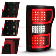 Load image into Gallery viewer, ANZO 18-19 Ford F-150 LED Taillight Black Housing Clear Lens Red Light Bar W/Sequential ANZO ANZ311314