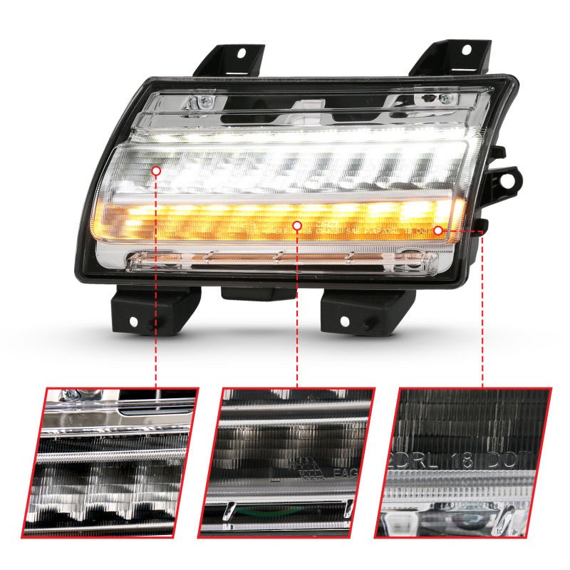ANZO 18-19 Jeep Wrangler JL Halogen Chrome Clear w/ Sequential Signal ANZO ANZ511083