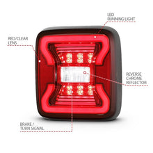 Load image into Gallery viewer, ANZO 18-19 Jeep Wrangler JL LED Taillights Black ANZO ANZ311295