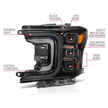 Load image into Gallery viewer, Anzo 18-20 Ford F-150 Full Led Projector Smoke Bar Style Headlights Black Amber ANZO ANZ111520